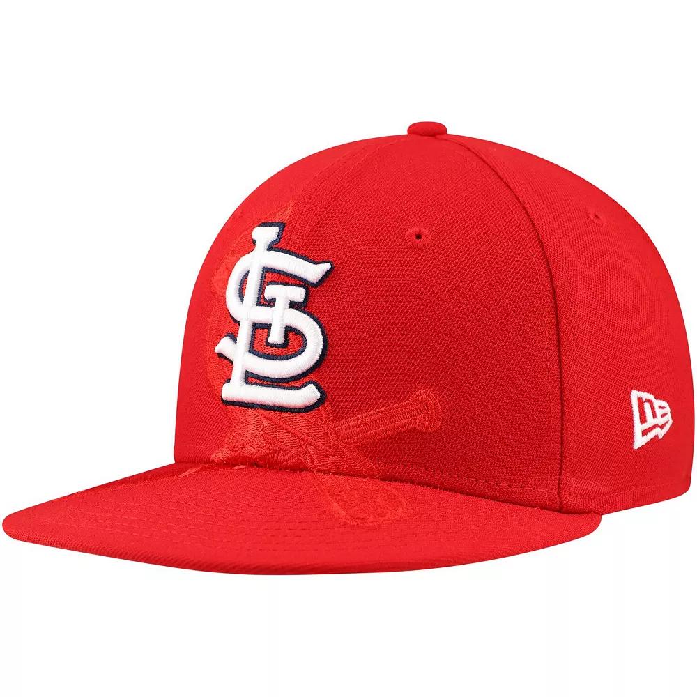 Men's New Era Red St. Louis Cardinals Shadow Logo 59FIFTY Fitted Hat,  Product Image