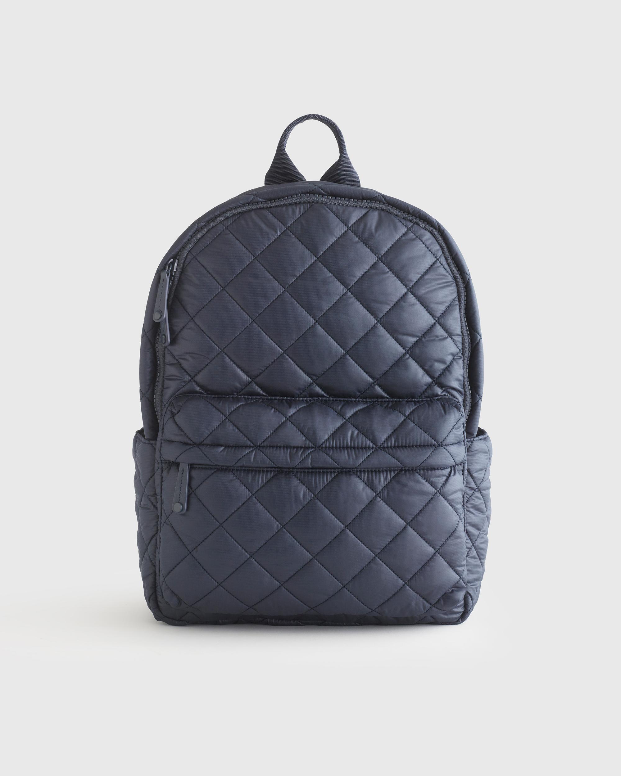 Quince | Women's Transit Quilted Commuter Backpack in Navy, Nylon Product Image