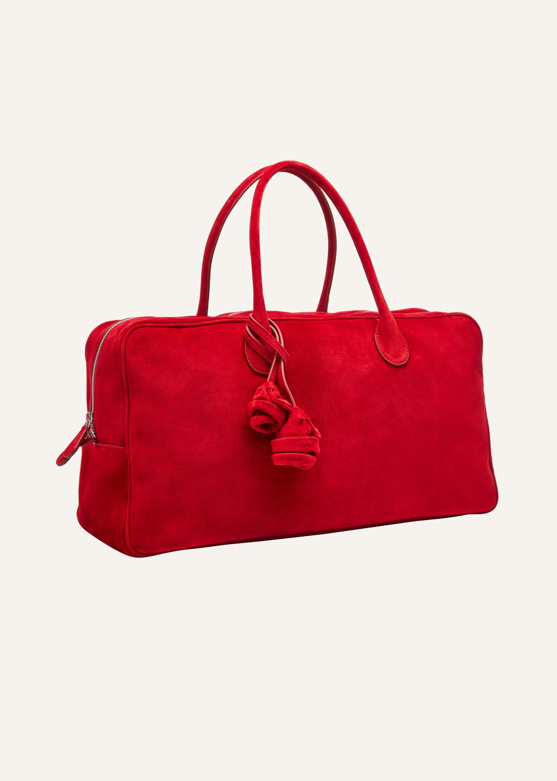 Large Brigitte bag in red suede Product Image