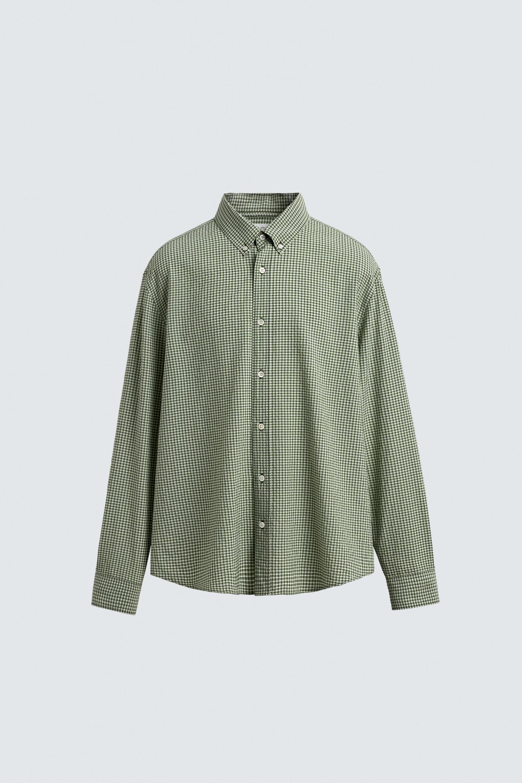TEXTURED PLAID SHIRT Product Image
