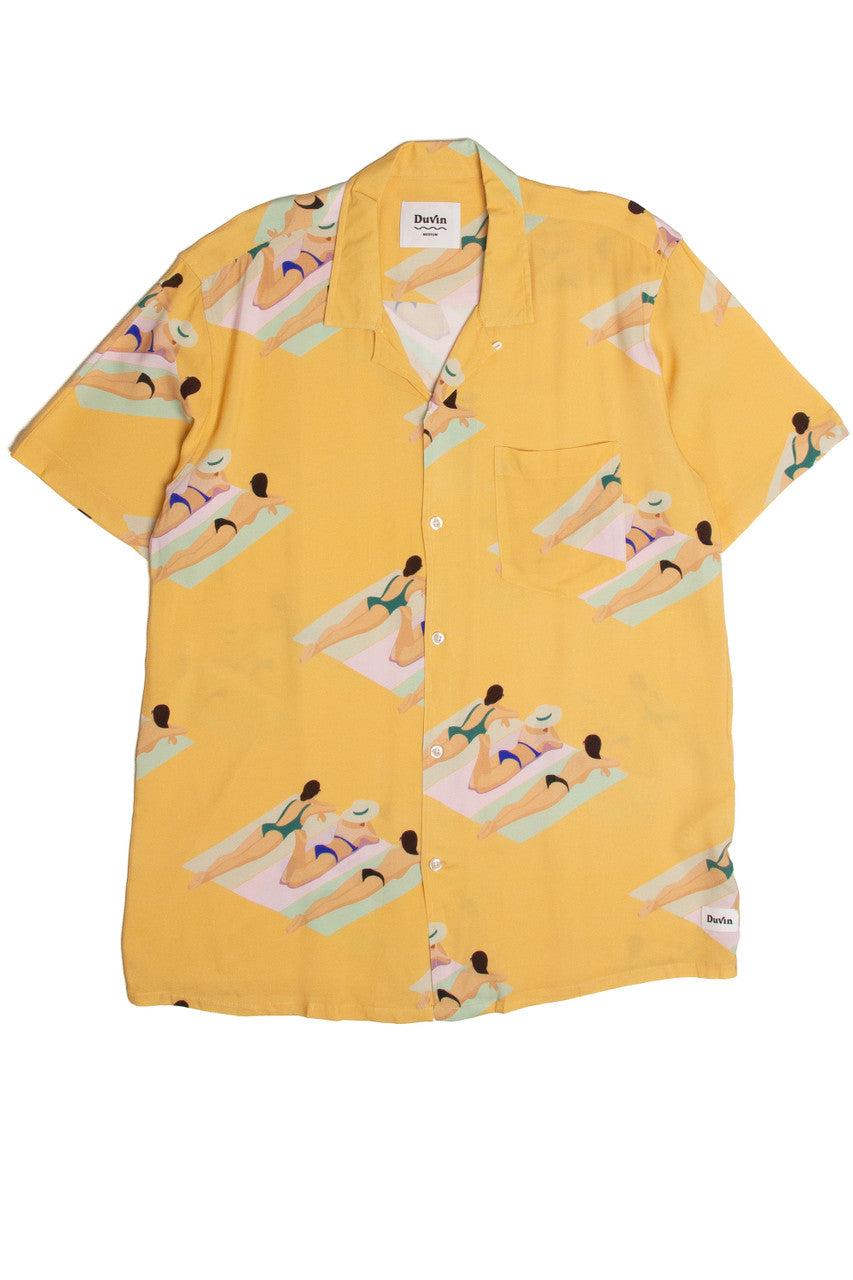 Yellow Beach Babes Hawaiian Shirt Product Image