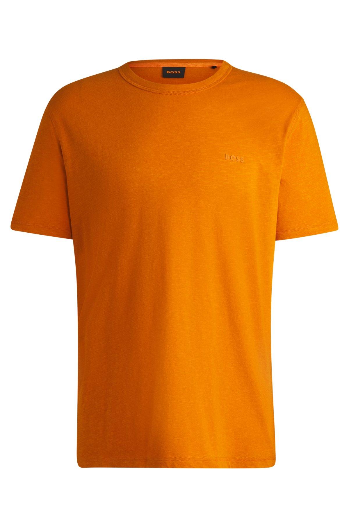 Regular-fit T-shirt in cotton with mouline logo Product Image