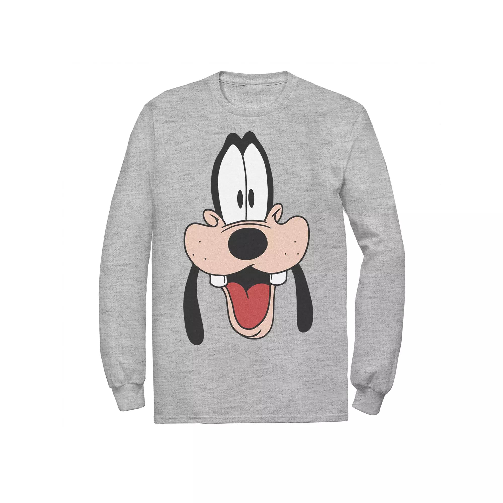 Disney's A Goofy Movie Goofy Big Face Men's Tee, Size: Large, Athletic Grey Product Image