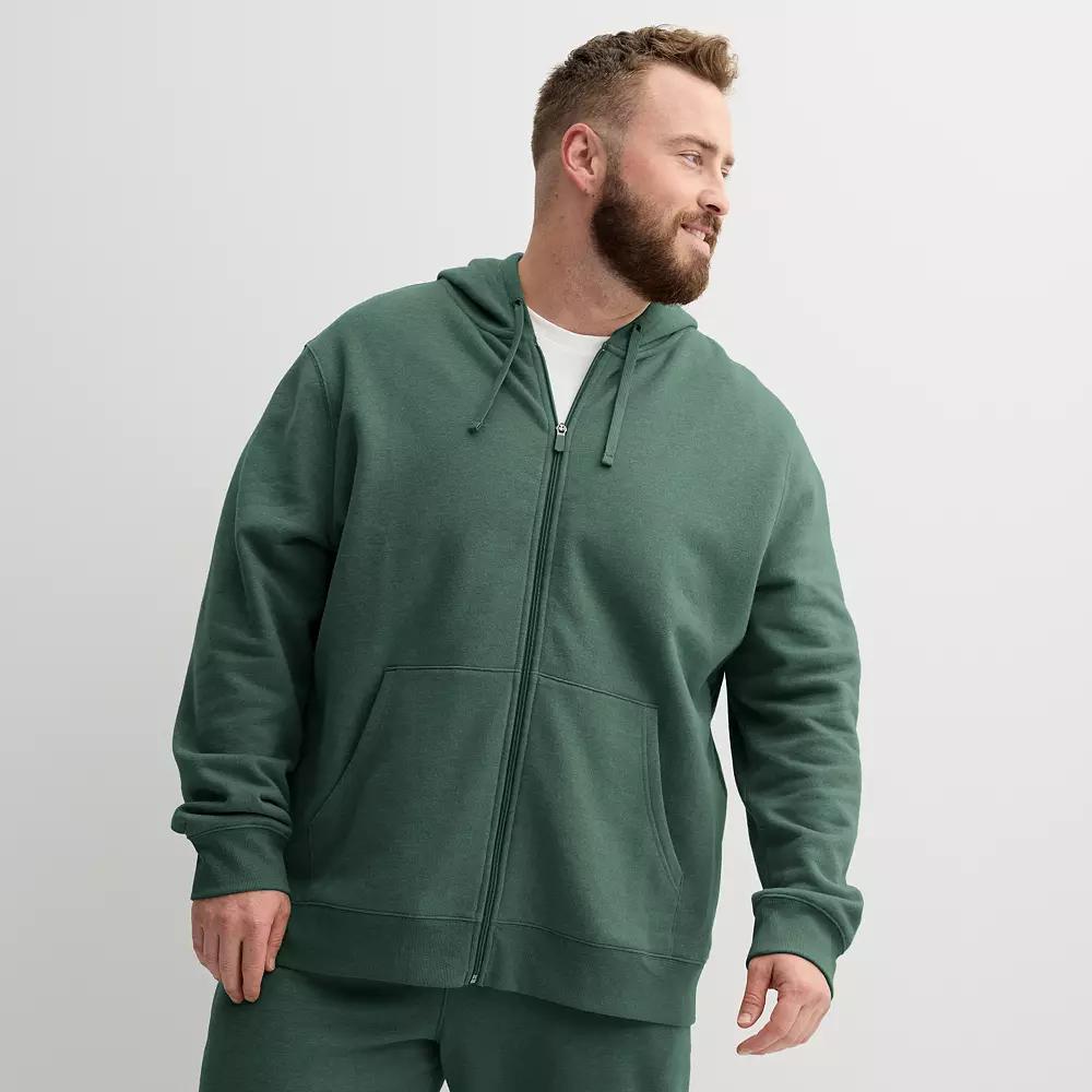 Big & Tall Tek Gear® Ultra Soft Fleece Zip-Front Hoodie, Men's,  Product Image
