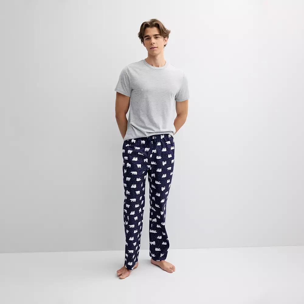 Mens PJs + PANCAKES Pajama T-Shirt & Bottle Print Pajama Pants Set Product Image