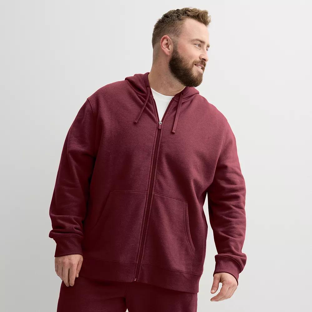 Big & Tall Tek Gear® Ultra Soft Fleece Zip-Front Hoodie, Men's,  Product Image