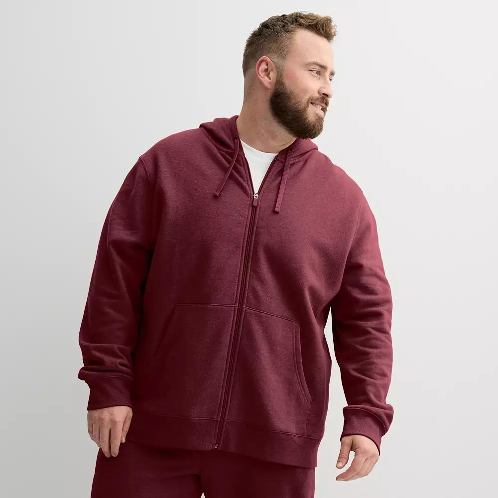 Big & Tall Tek Gear® Ultra Soft Fleece Zip-Front Hoodie, Men's,  Product Image