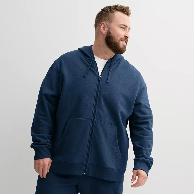 Big & Tall Tek Gear® Ultra Soft Fleece Zip-Front Hoodie, Men's,  Product Image
