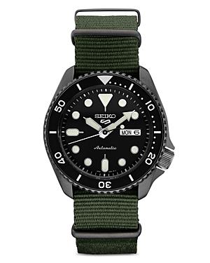 Seiko Mens Seiko 5 Sports Automatic Black Silicone Strap Watch Product Image