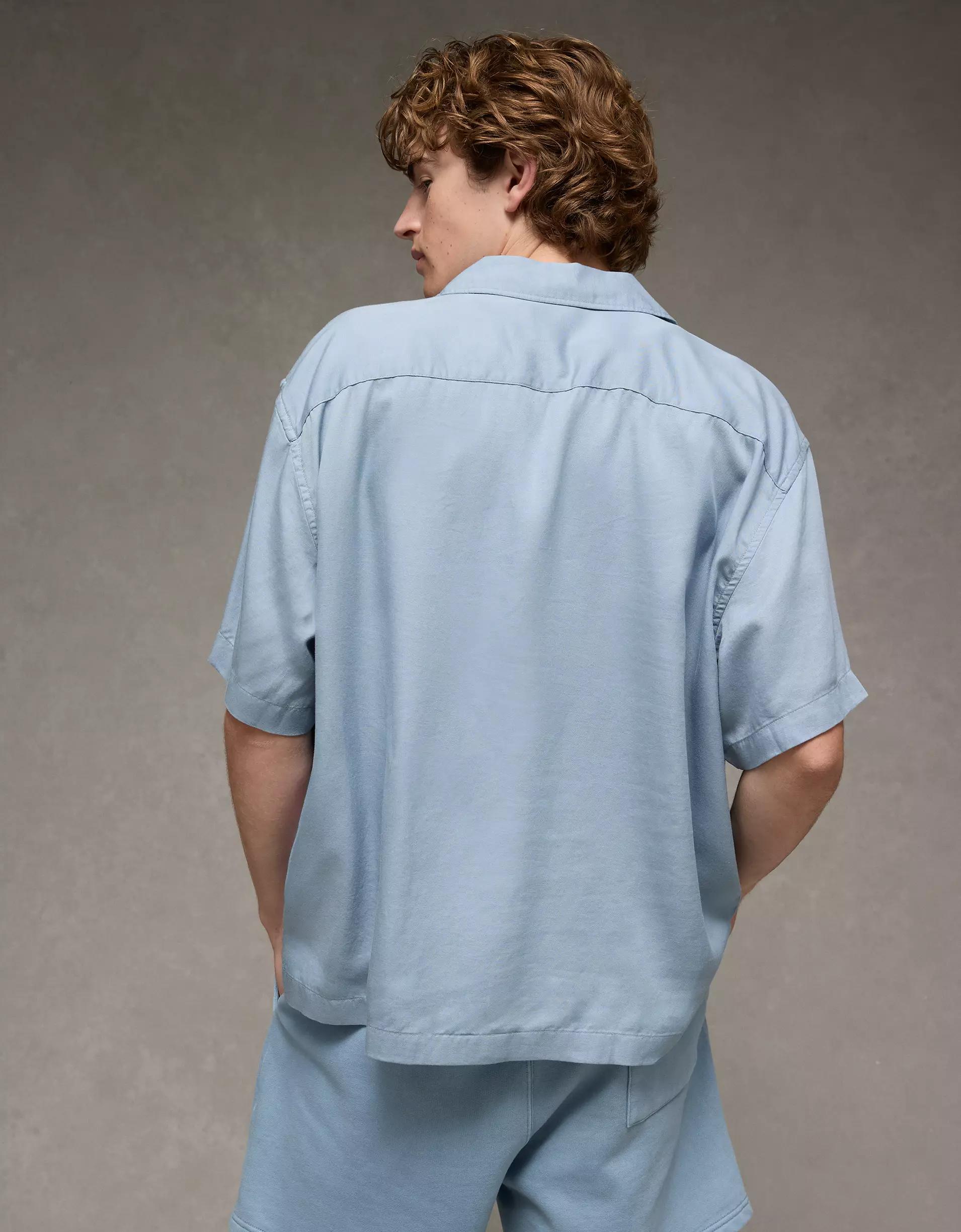 AE Poolside Textured Button-Up Shirt Product Image