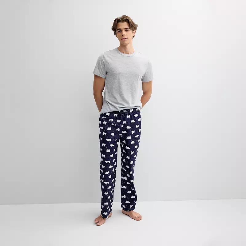 Mens PJs + PANCAKES Pajama T-Shirt & Bottle Print Pajama Pants Set Product Image