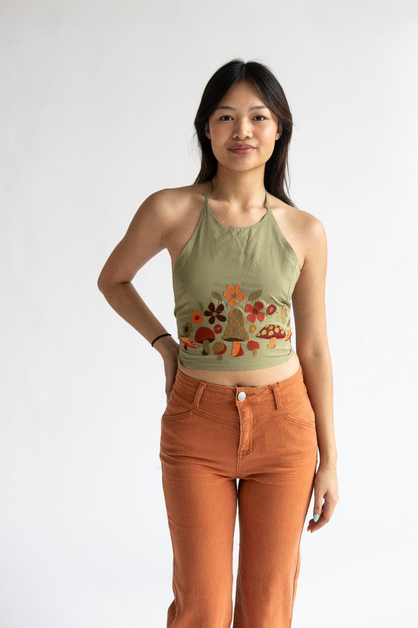Embroidered Mushroom Halter Product Image