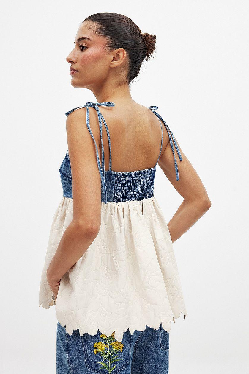 Denim Detail Top Product Image