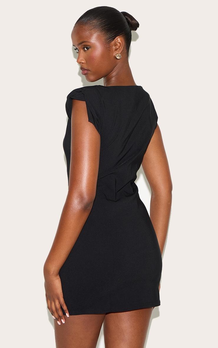  Black Boat Neck Bodycon Dress Product Image