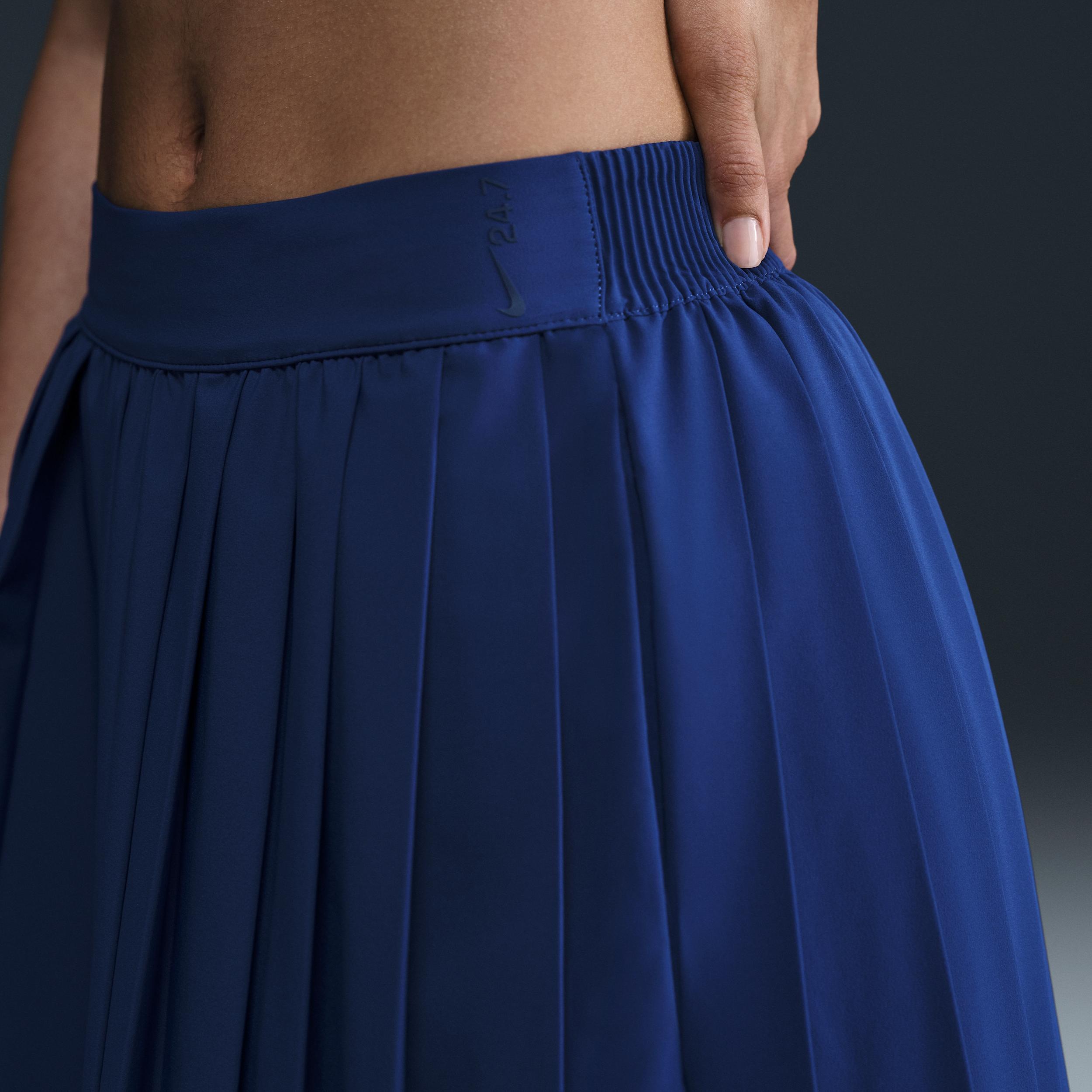 Nike Womens 24.7 PerfectStretch Dri-FIT Pleated Skirt | HQ8153-455 Product Image