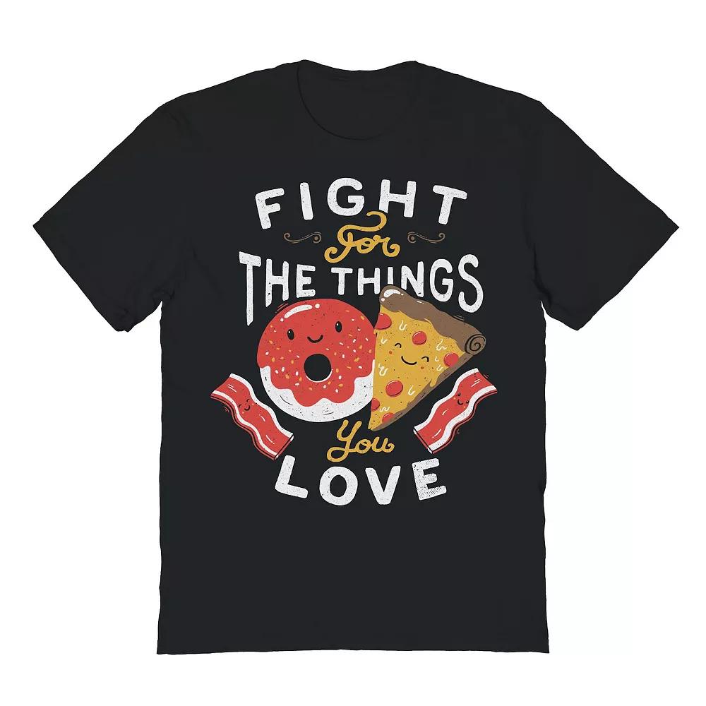 Men's Fight For The Things You Love Valentine's Graphic Tee, Size: Large, Black Product Image