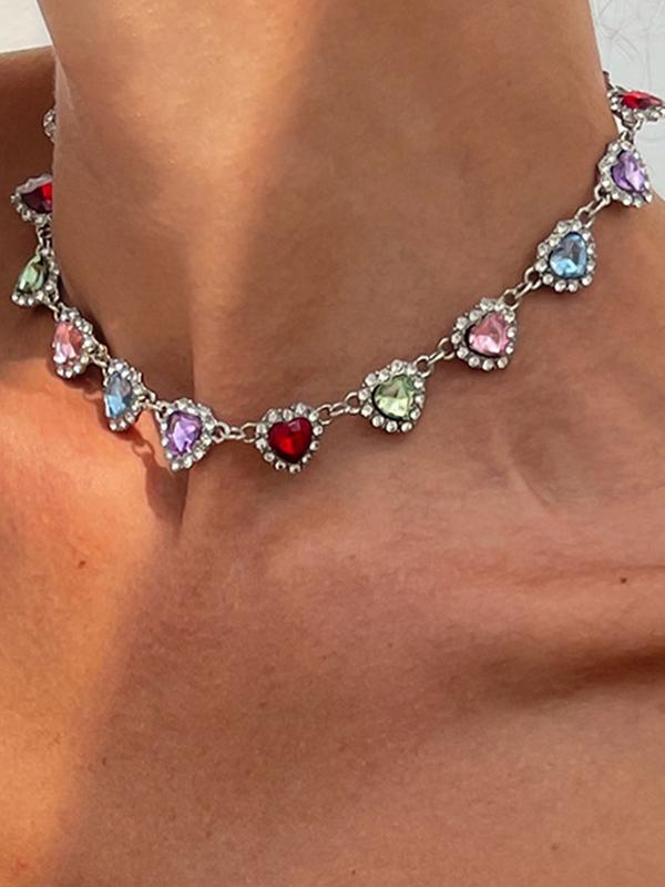 Geometric Heart Shape Necklaces Accessories Product Image