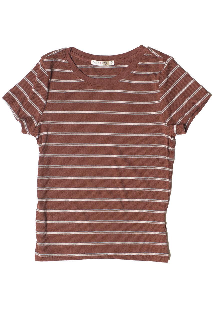 Ribbed Striped Tee Product Image