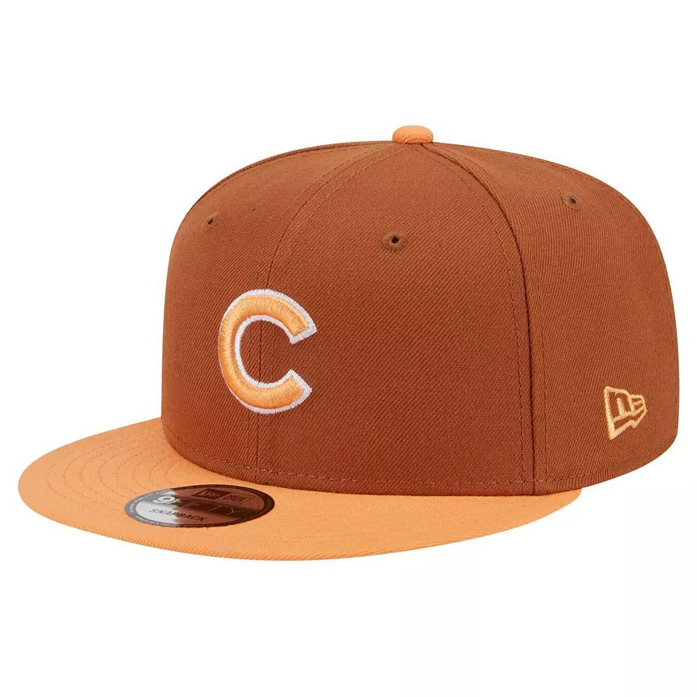 Men's New Era Brown Chicago Cubs Spring Color Two-Tone 9FIFTY Snapback Hat Product Image