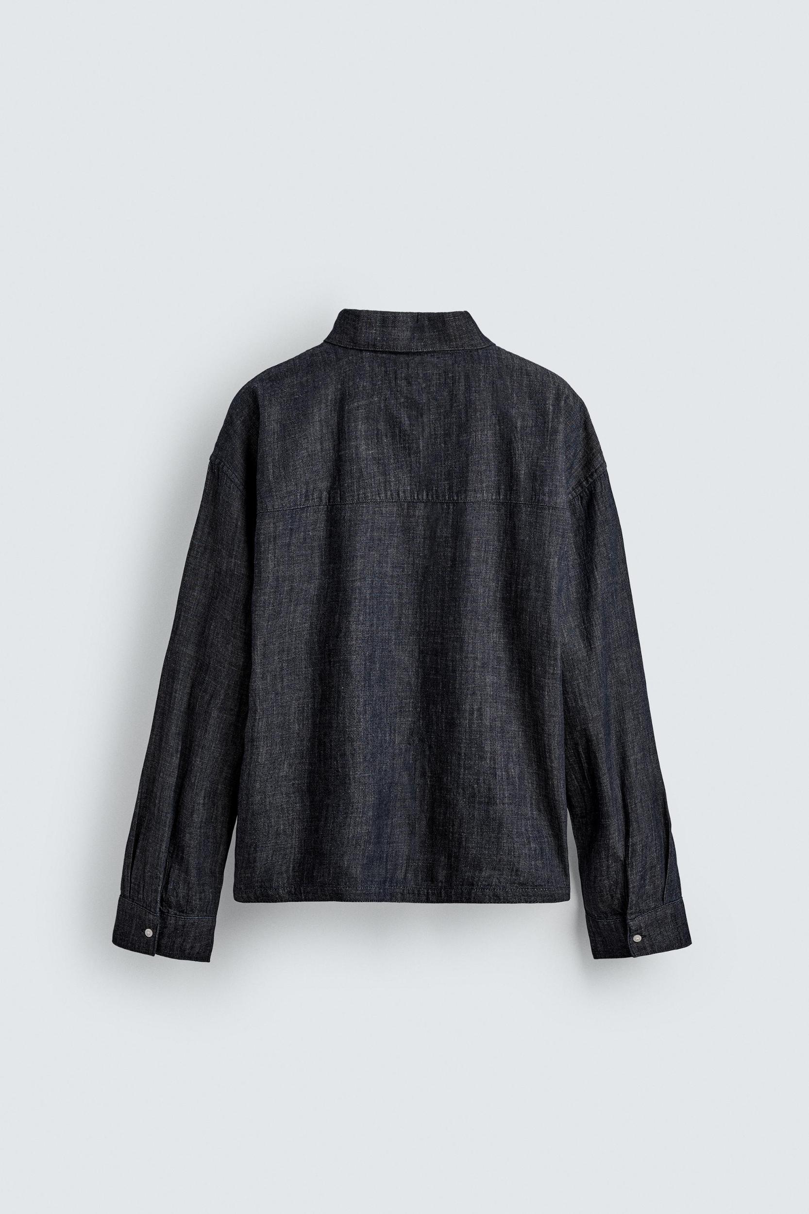RELAXED FIT DENIM POLO SHIRT Product Image