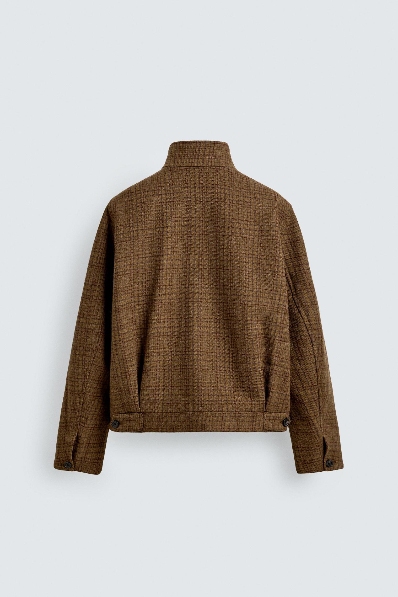 WOOL BLEND PLAID OVERSHIRT Product Image