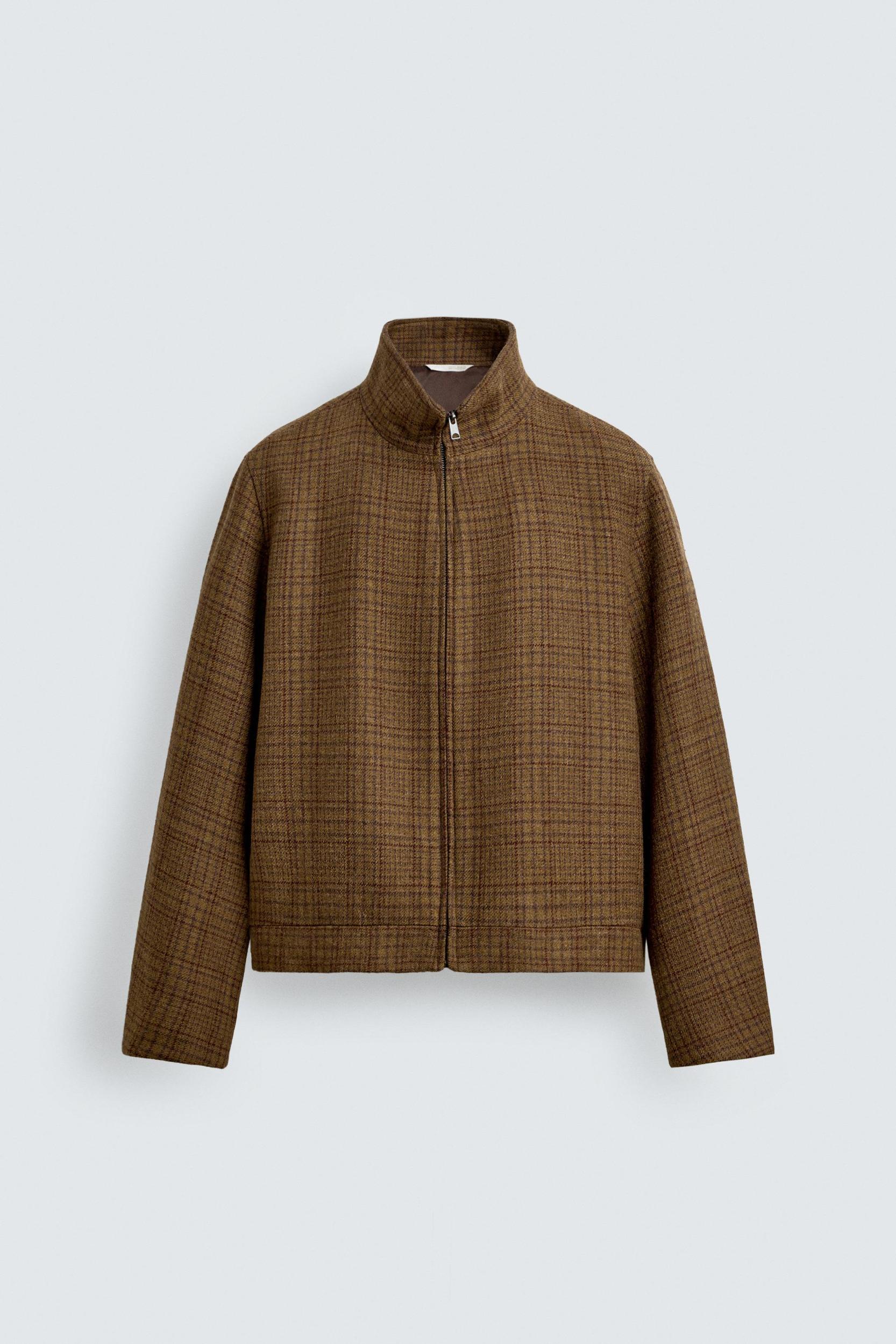 WOOL BLEND PLAID OVERSHIRT Product Image
