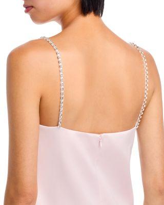 Satin Diamante Mini Dress Product Image