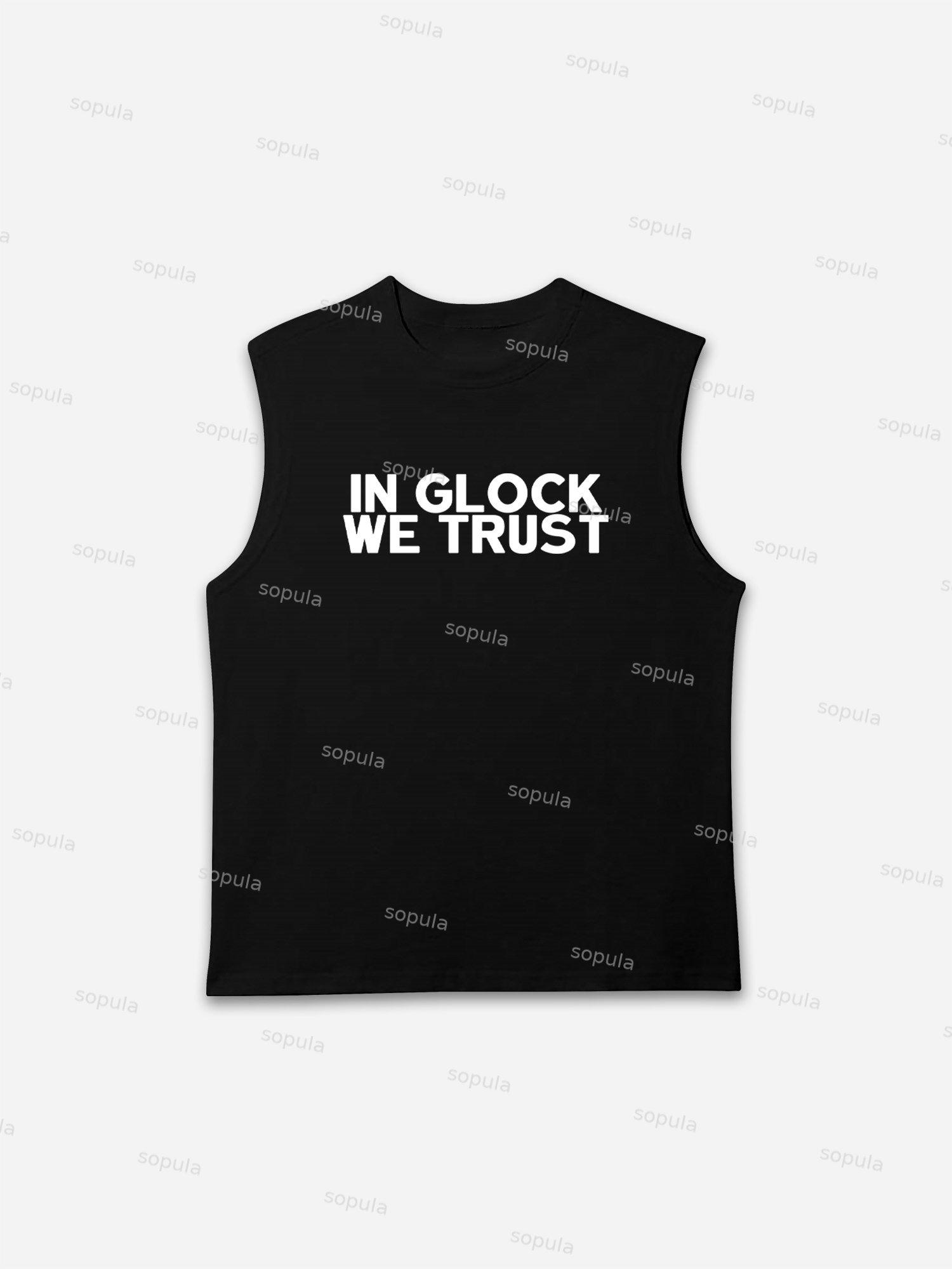 Vintage In Glock We Trust Graphic Tank Top Product Image