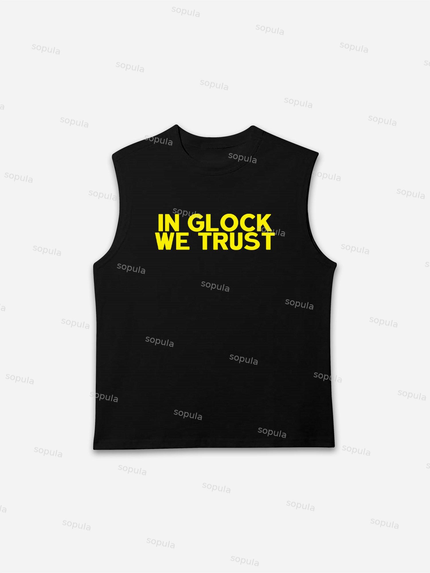 Vintage In Glock We Trust Graphic Tank Top Product Image