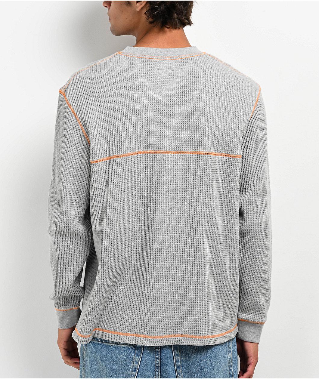 ITA Joule Heather Grey Thermal Long Sleeve T-Shirt Product Image