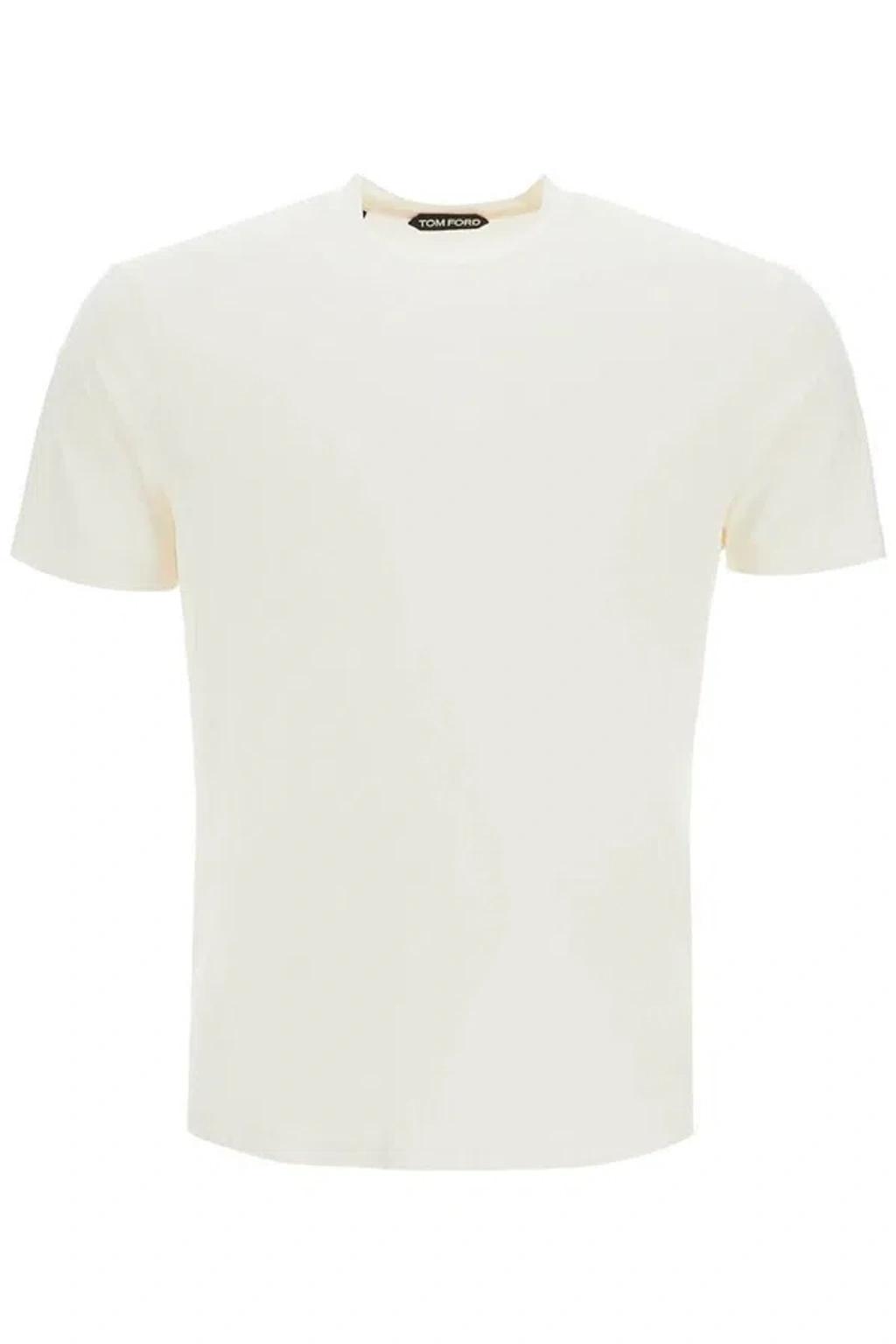 TOM FORD Stretch Cotton & Modal Jersey T-shirt In White Product Image