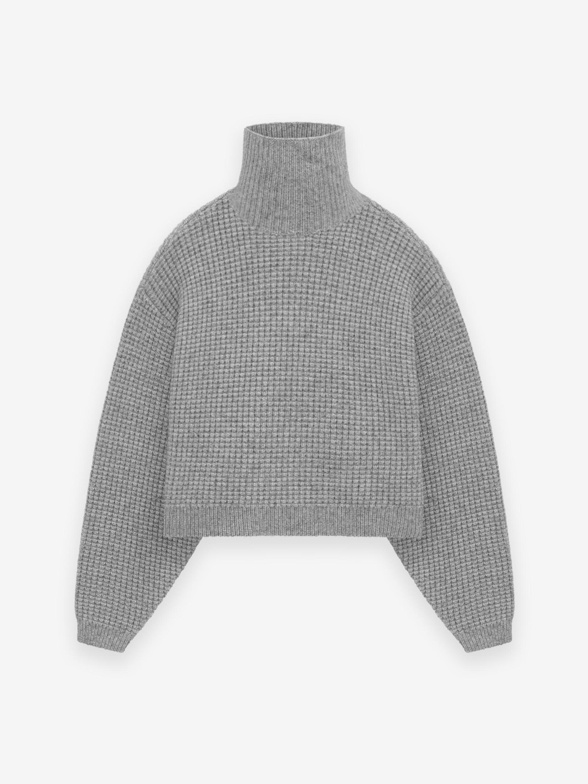 Womens Waffle Turtleneck Female Product Image