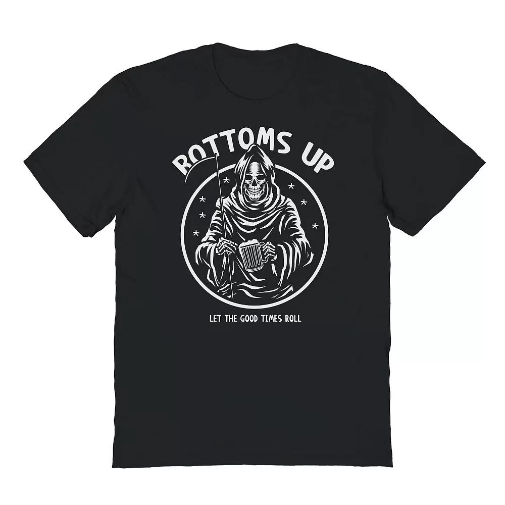 Men's Bottoms Up Halloween Graphic Tee, Size: Large, Black Product Image