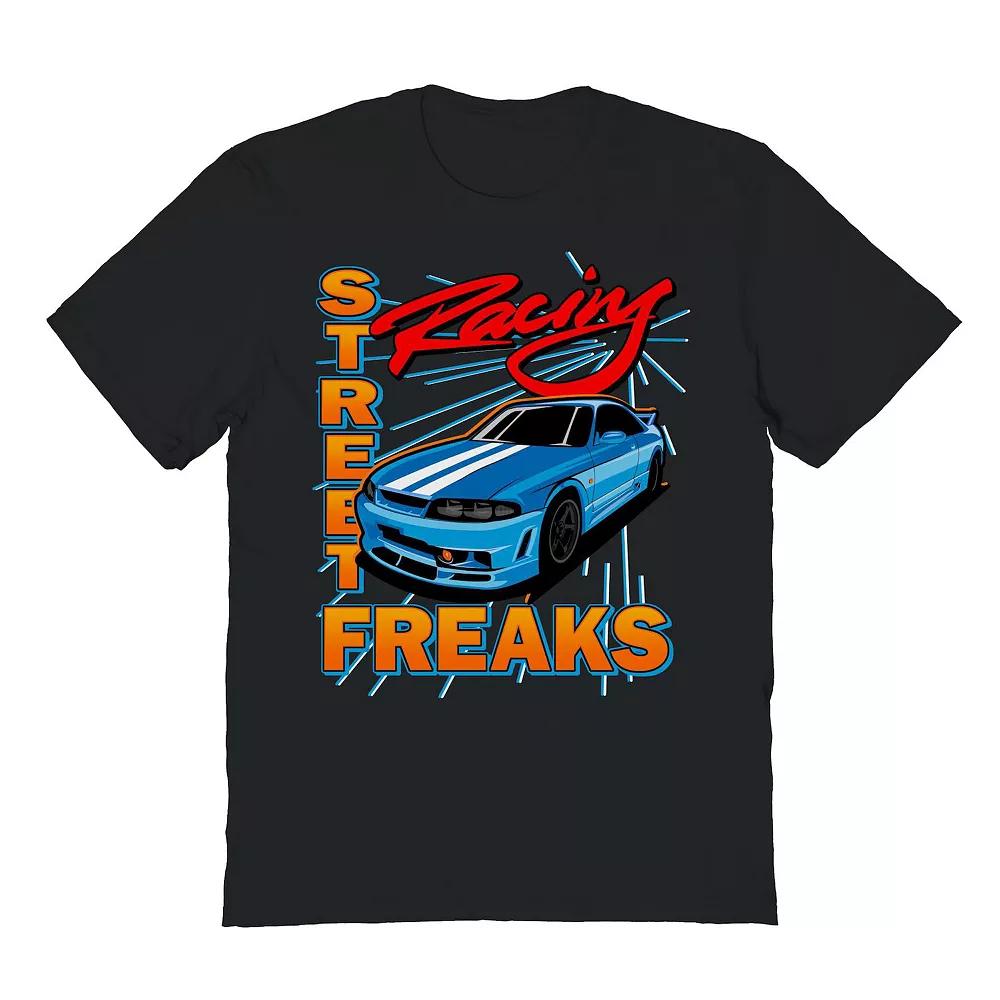 Men's Neon Street Racing Freaks Graphic Tee, Size: Large, Black Product Image