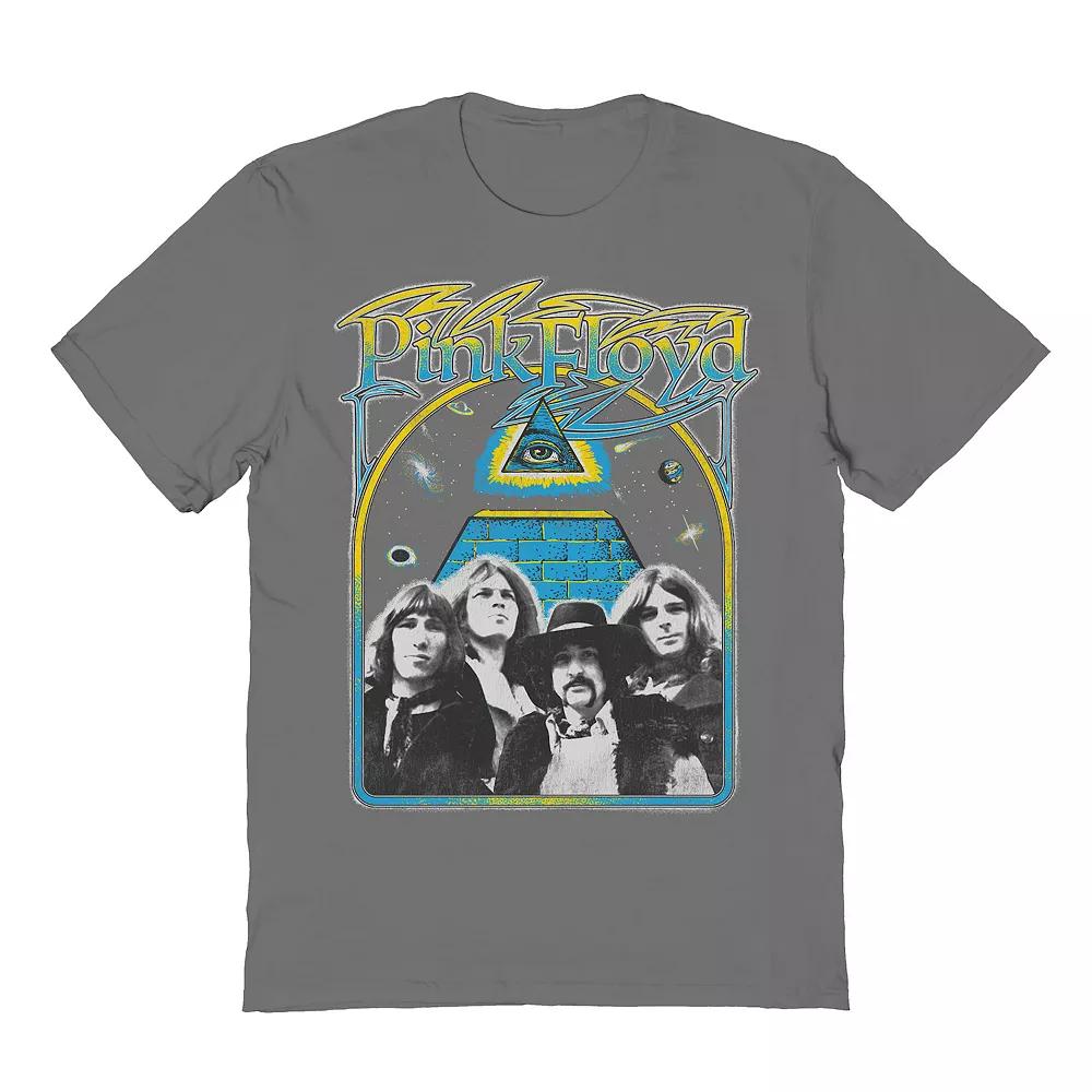 Men's Pink Floyd Pyramid Eye Graphic Tee, Size: Large, Grey Product Image