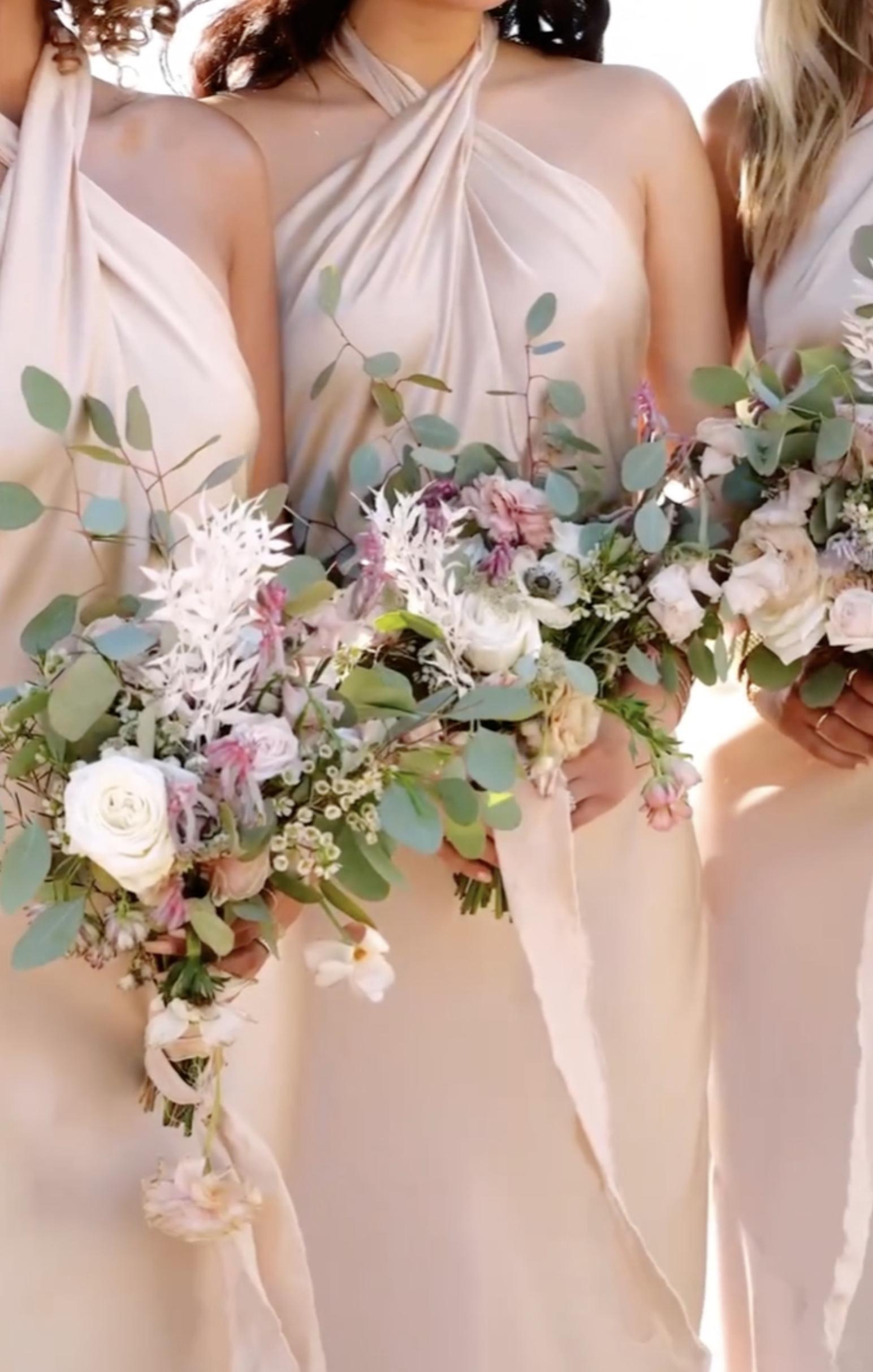 Jasmine Halter Maxi Dress ~ Champagne Luxe Satin Product Image