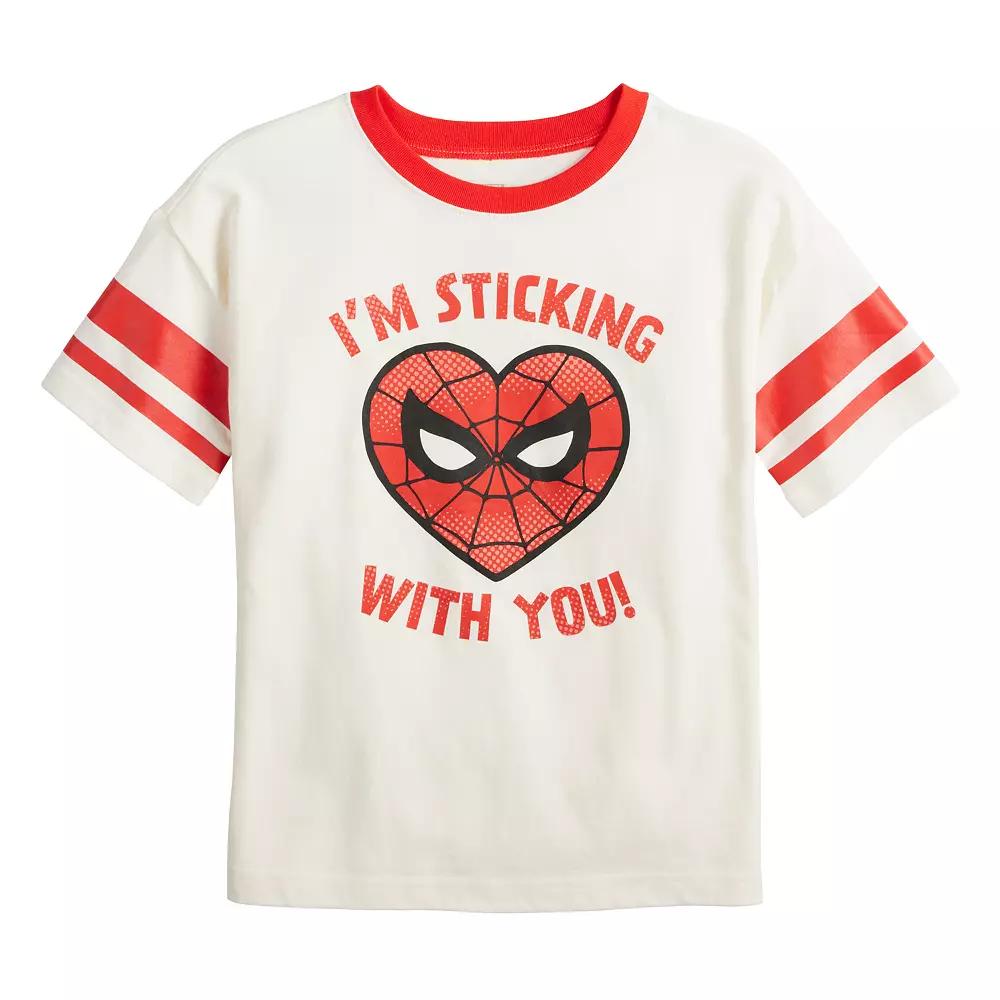 Boys 4-12 Jumping Beans® Marvel Spider-Man Sticking With You Graphic Tee, Boy's, Size: 10, Ivory With You Product Image