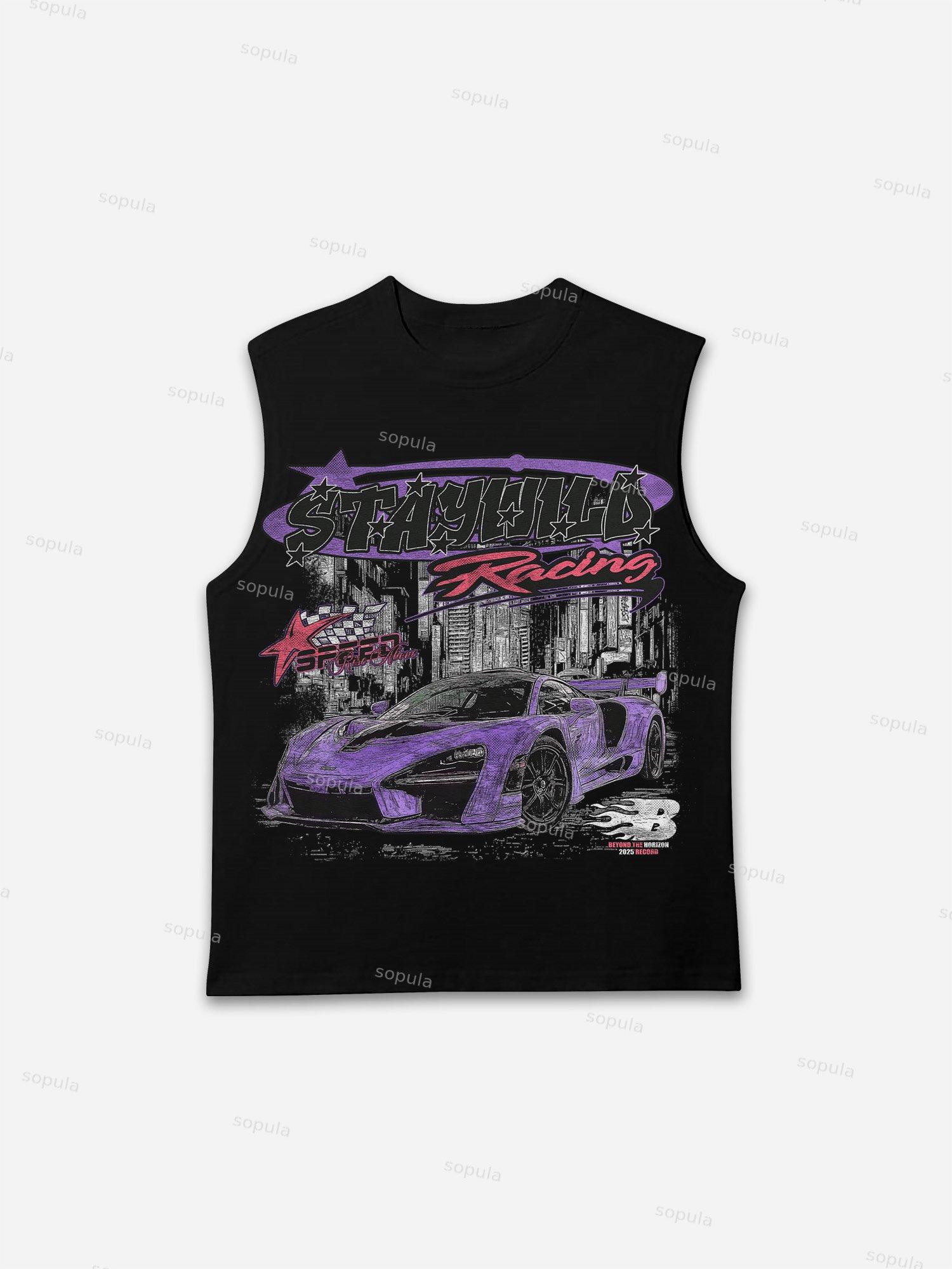 Y2k Fast Racing Make Vintage Part 2 Graphic Sleeveless Shirts Tank Top Product Image
