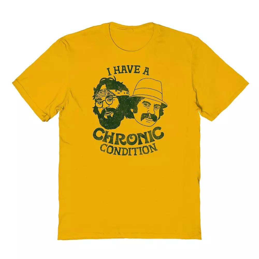 Men's Cheech & Chong Chronic Condition Graphic Tee, Size: Small, Gold Product Image