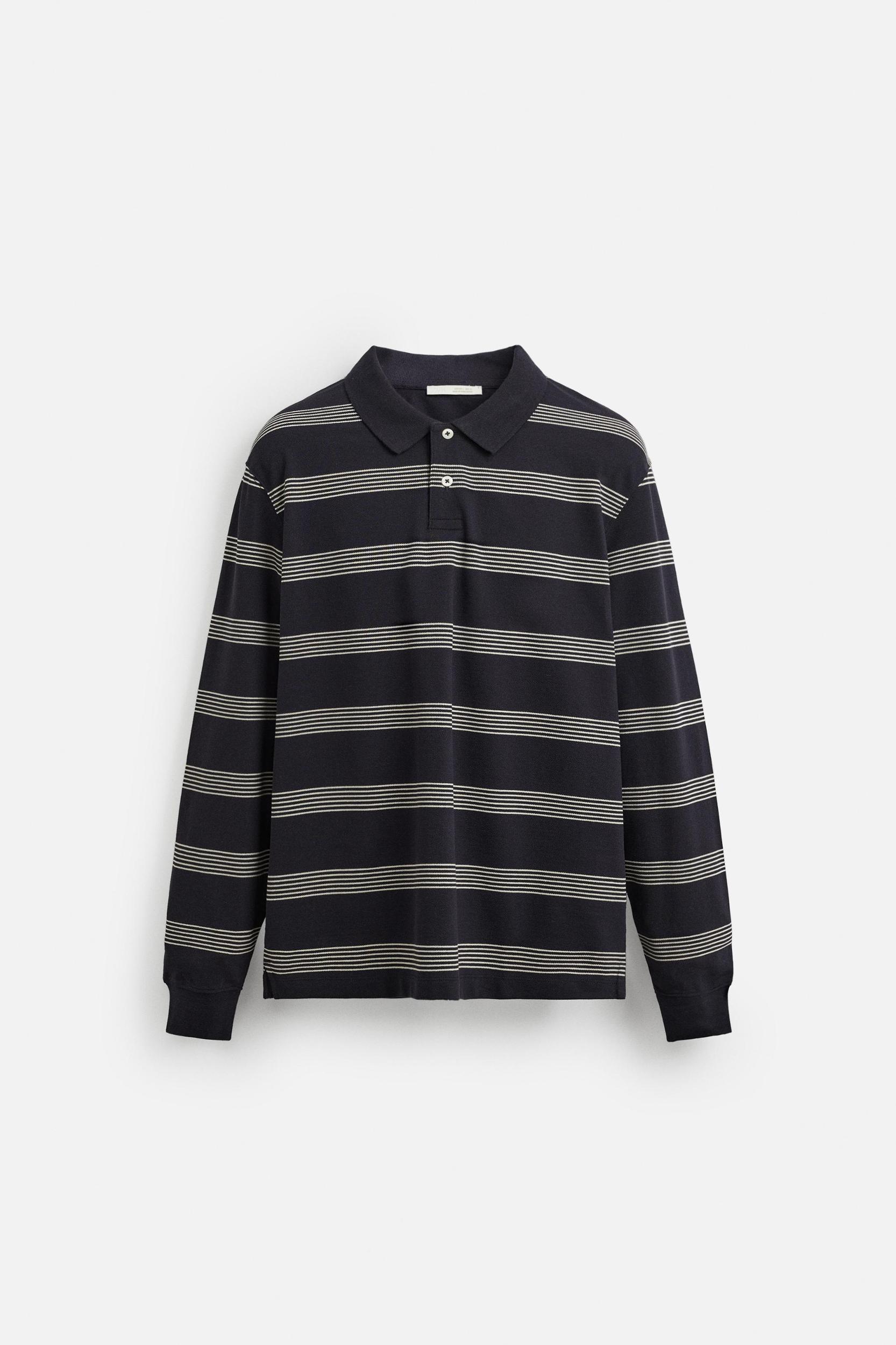 STRIPED PIQUÉ POLO SHIRT Product Image
