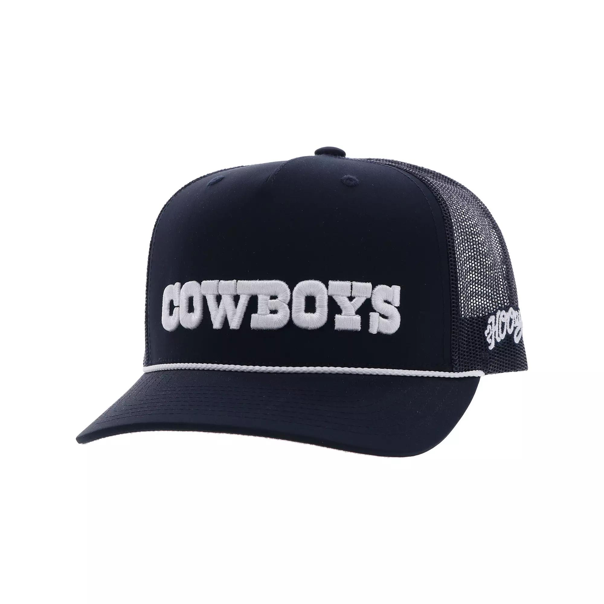 Men's HOOey Navy Dallas Cowboys Wordmark Rope Trucker Adjustable Hat, Blue Product Image