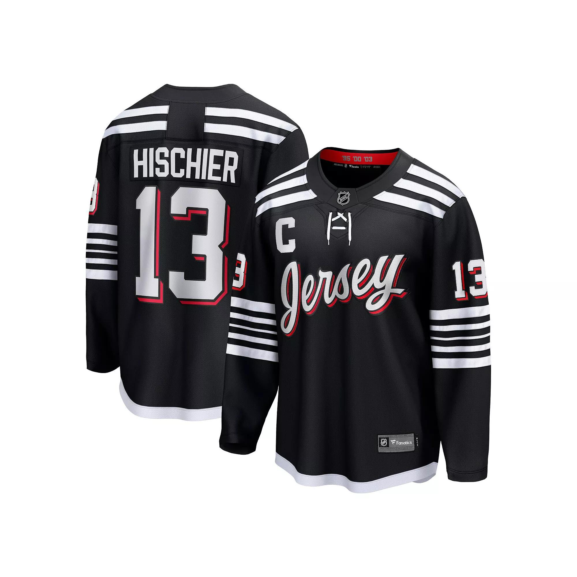 Men's Fanatics Branded Nico Hischier Black New Jersey Devils Alternate Premier Breakaway Player Jersey, Size: Small, Nhl Black Product Image