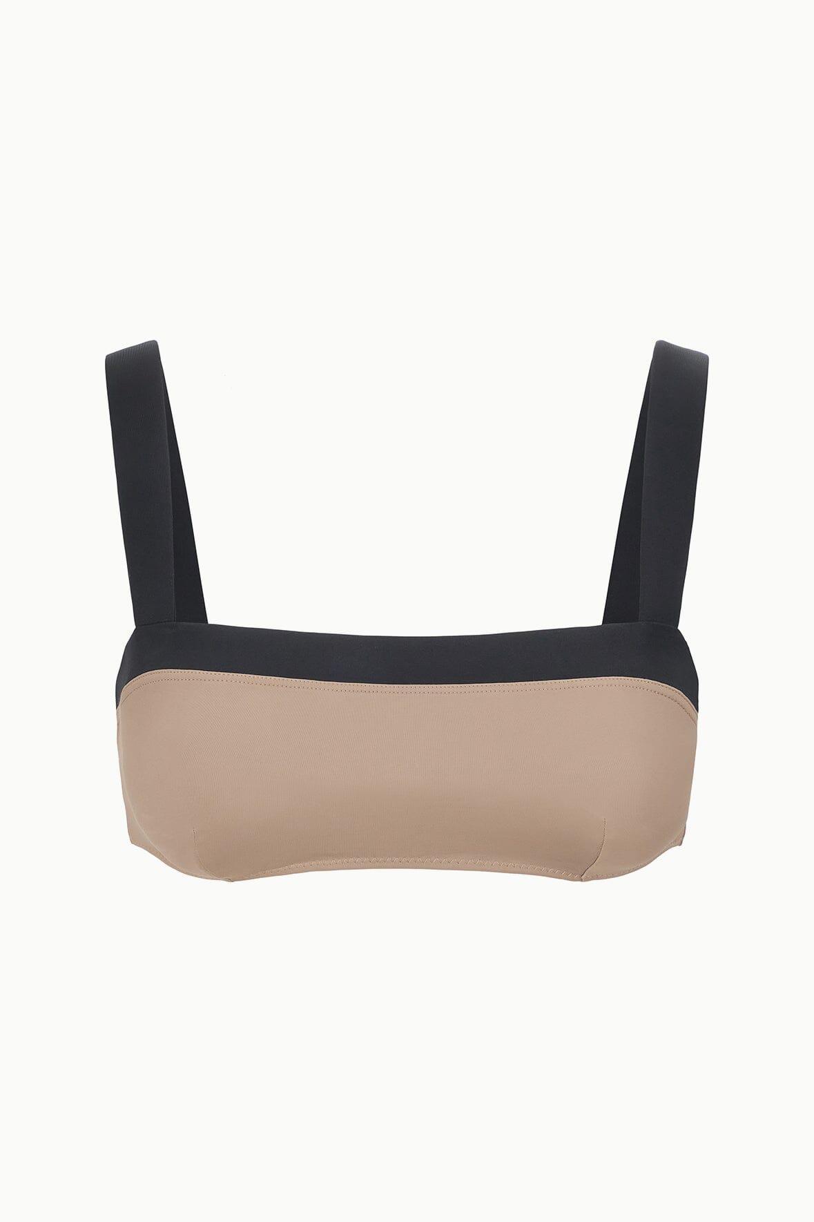 LIV BIKINI TOP | TAUPE BLACK Product Image