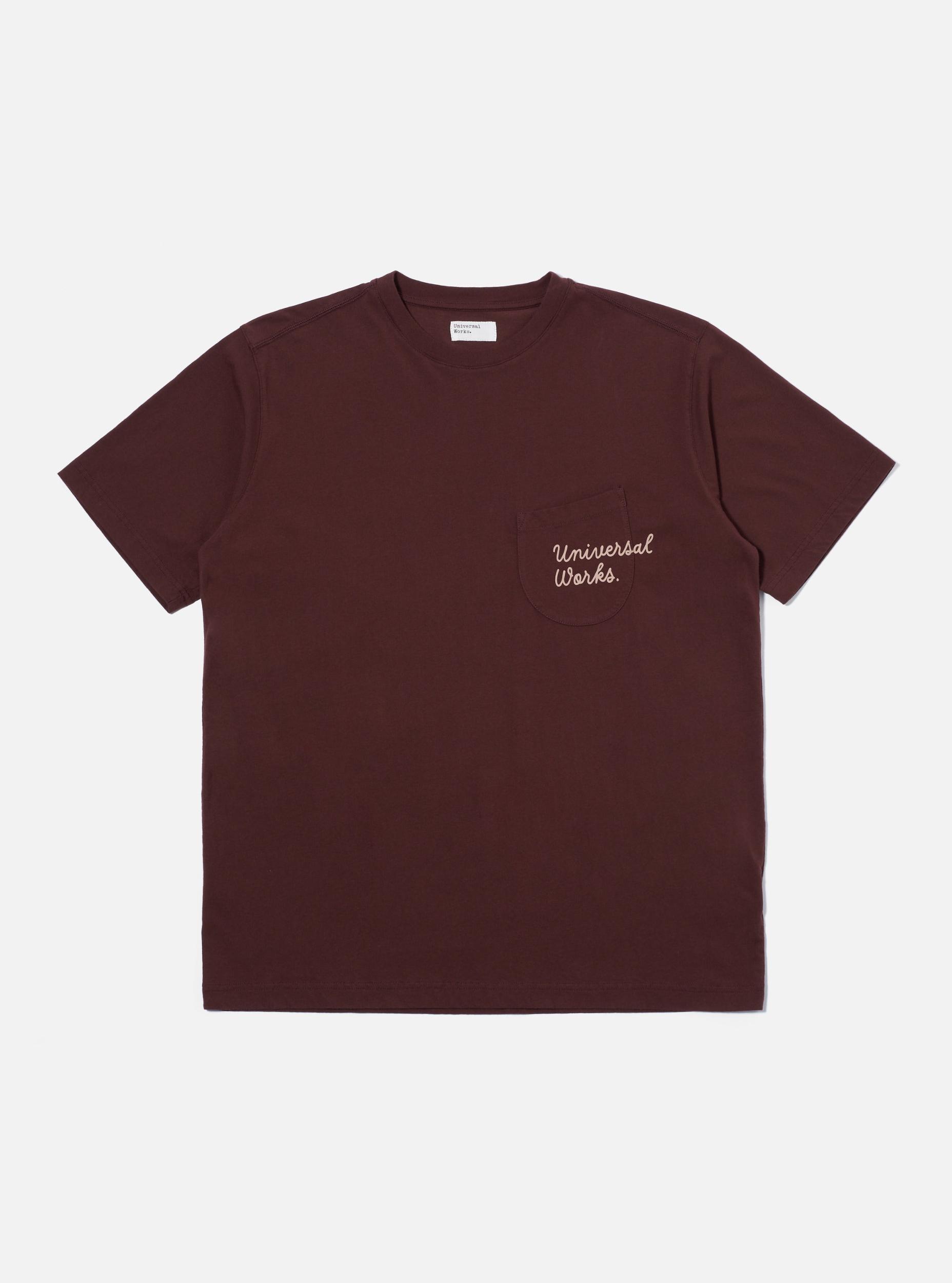 Rich Brown Organic Jersey Print Pocket Tee Product Image