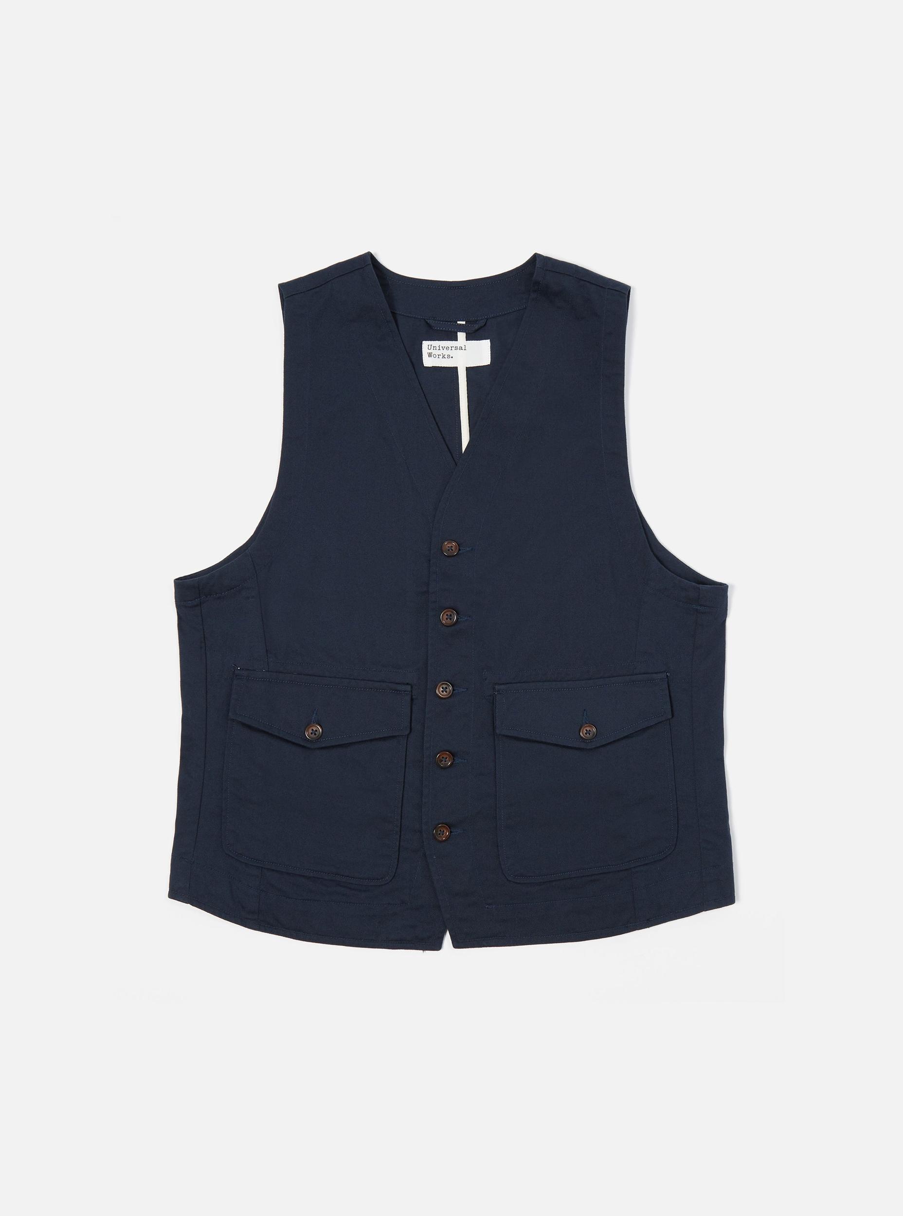 Navy Twill Field Waistcoat Product Image
