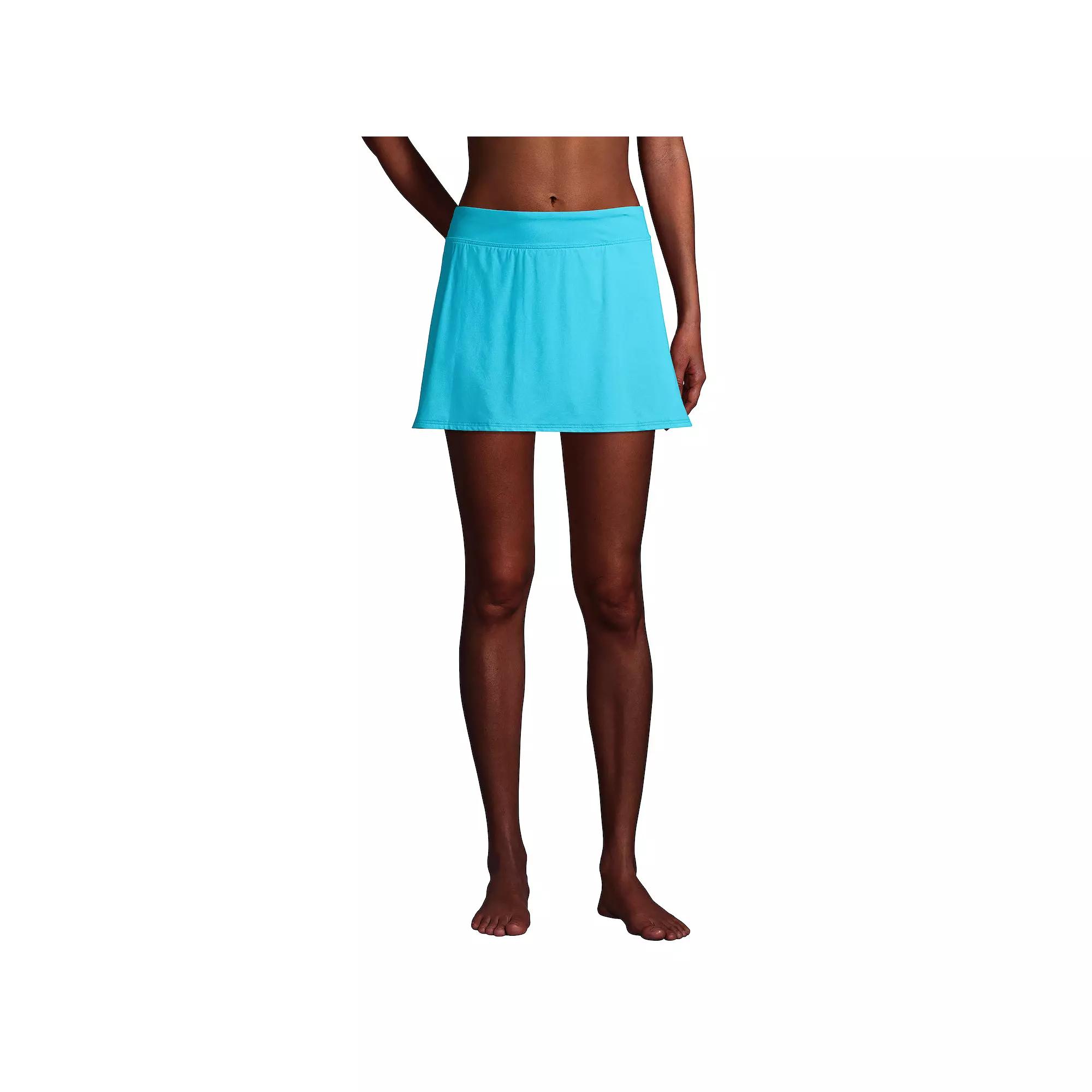 Petite Lands' End UPF 50 Tummy Control Swim Skirt, Women's,  Product Image