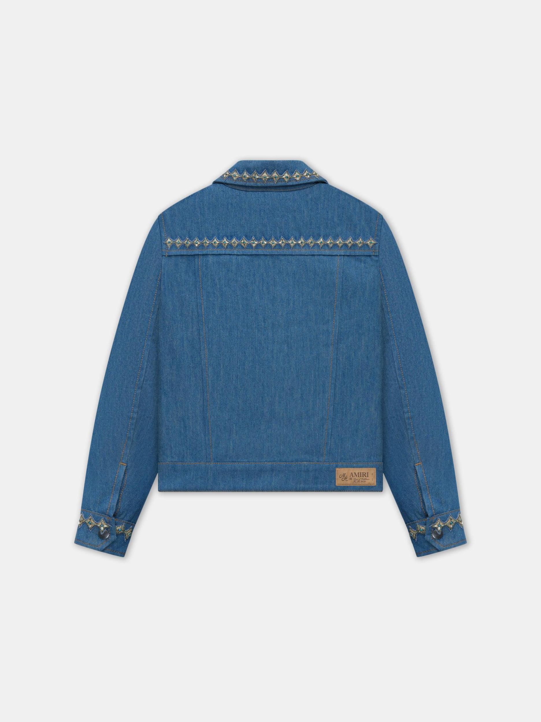 CRYSTAL PLEATED CADET JACKET - Retro Indigo Product Image