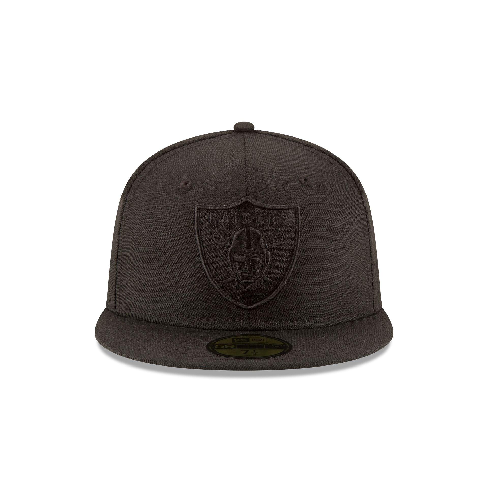 Las Vegas Raiders Black on Black 59FIFTY Fitted Hat Male Product Image