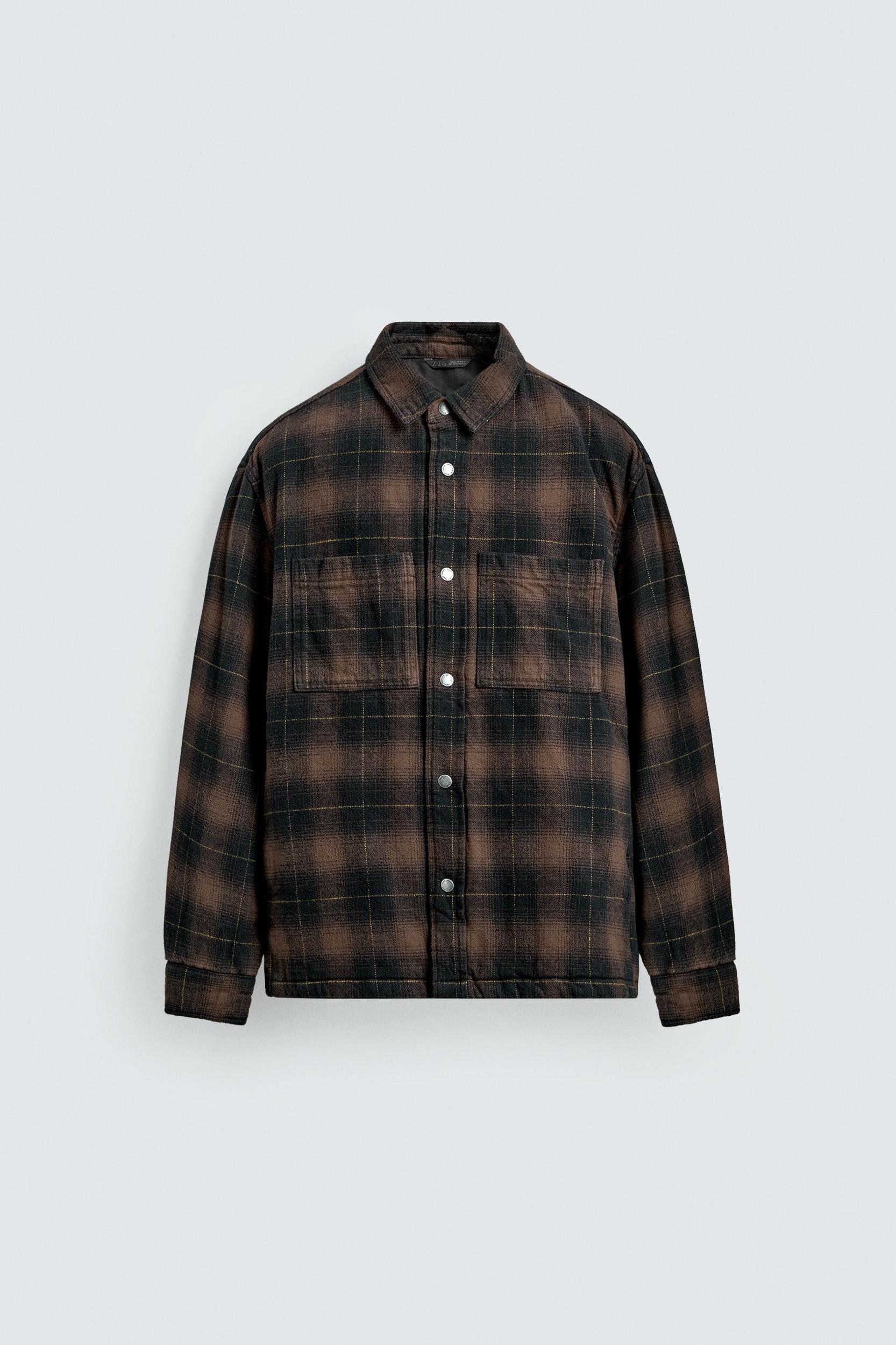 PLAID PADDED OVERSHIRT Product Image