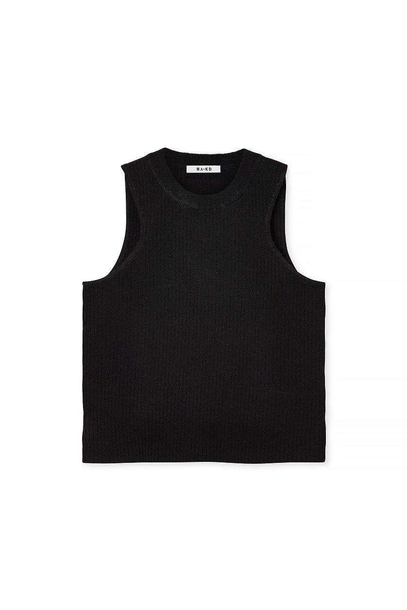 Fine Knitted Cut Out Detailed Crop Top Product Image